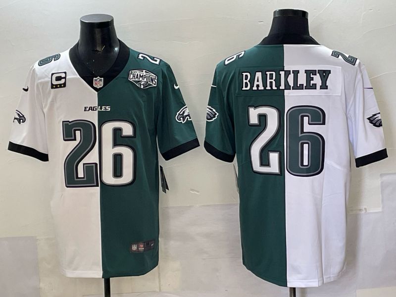 Men Philadelphia Eagles 26 Barkley green white Nike Limited NFL 2025 Jersey style 03